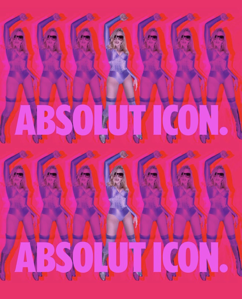 Madonna's tweet photo. ABSOLUT ICON @AbsolutUS 🩷🪩🌶️✨ https://t.co/LLmvM0cmyd