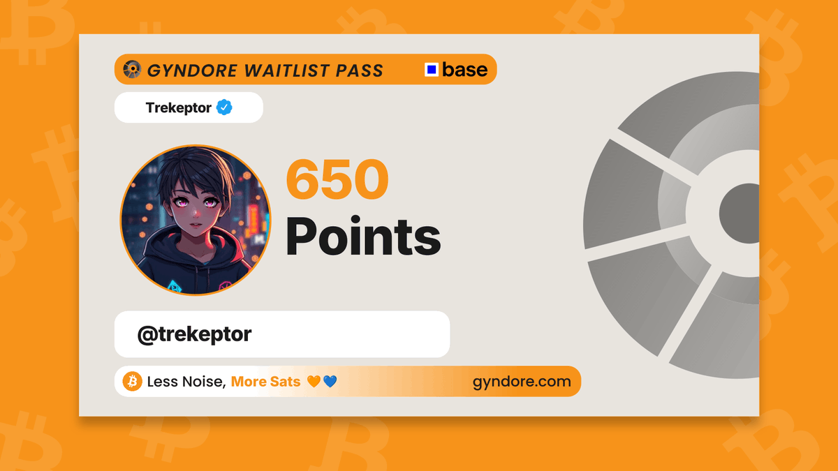 trekeptor's tweet photo. Secured my spot on the @Gyndore waitlist.

Already stacking. It pays to be early.

Join now &amp; claim your points → https://t.co/InKCUqtzsx https://t.co/GIliSO91mN