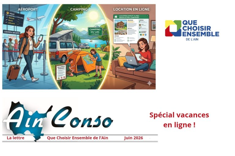 ainquechoisir's tweet photo. Notre Lettre Ain Conso de juin 2026 est en ligne ! Vacances des Français en 2026 : envies, contraintes budgétaires, tendances de consommation… et pièges à éviter

👉 https://t.co/1oPe2I2b5V

#QueChoisirEnsembledelAin #défensedesconsommateurs #défensedesusagers #LettreAinConso https://t.co/e4VPK7kywm