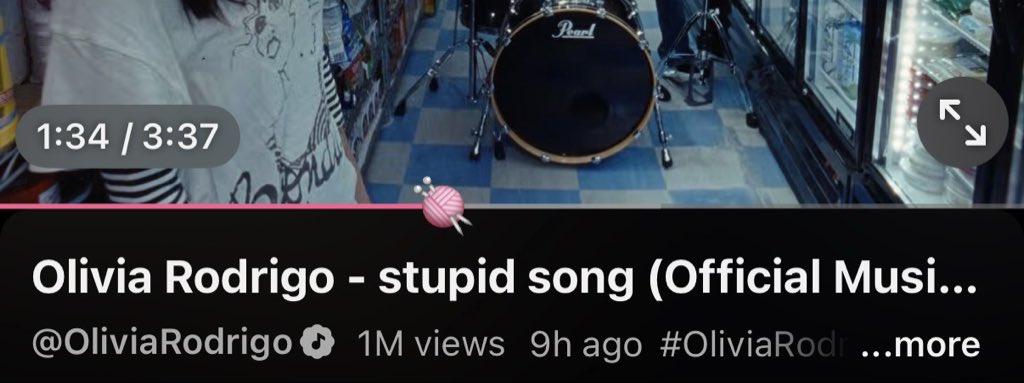 whatshellylikes's tweet photo. youtube’s seek bar for olivia’s videos is so cute 🧶 https://t.co/rdV8F21fJR
