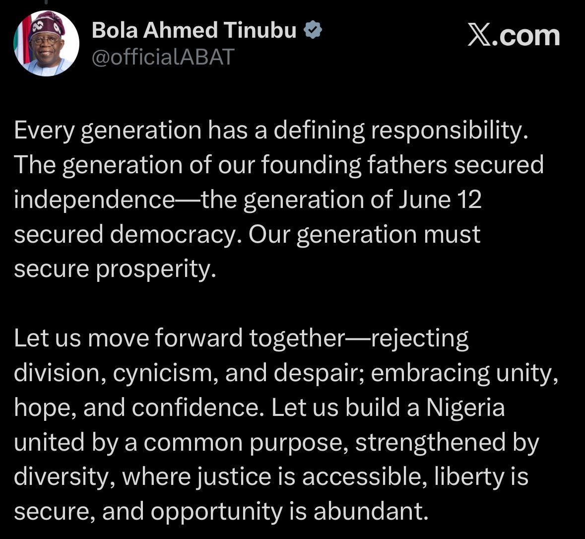 MrCaSHSTEADY's tweet photo. Happy Democracy Day 🇳🇬 https://t.co/QukzKdXo8J