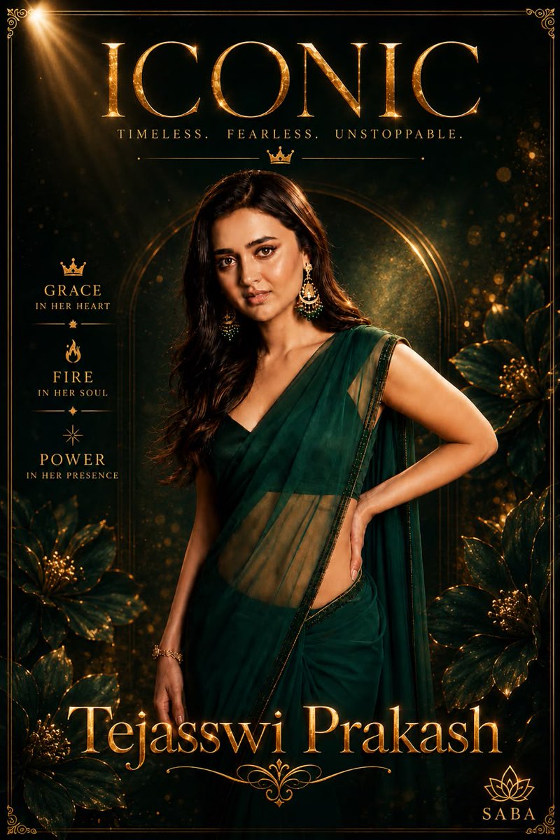 TejuLoverr51's tweet photo. In her eyes lives a thousand dreams,
In her smile blooms a thousand stars.
She doesn’t seek the spotlight,
She becomes it.✨

#TejasswiPrakash #TejaTroops #Tejran #DesiBling #DesiBlingWithTejasswi #LaughterChefss3 https://t.co/PykMEIVnwG