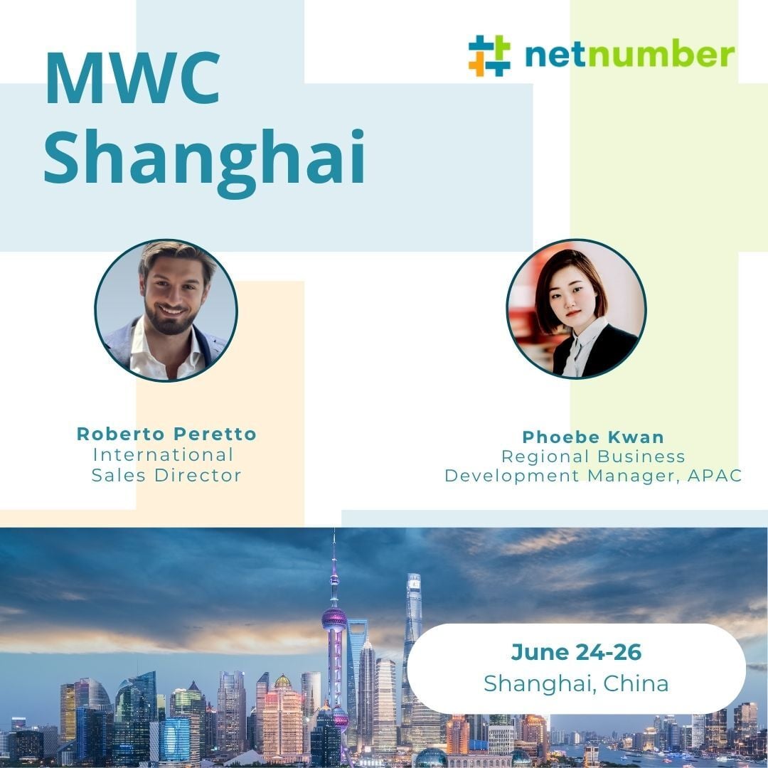NetNumber's tweet photo. ✈️🇨🇳 Members of the netnumber team will be at #MWCShanghai June 24-26.

Meet with us to discuss messaging intelligence, telecom routing, fraud mitigation, and how trusted telecom data helps support more secure, reliable communications.
https://t.co/EiNN2eCB5t https://t.co/PksmV4TLmW