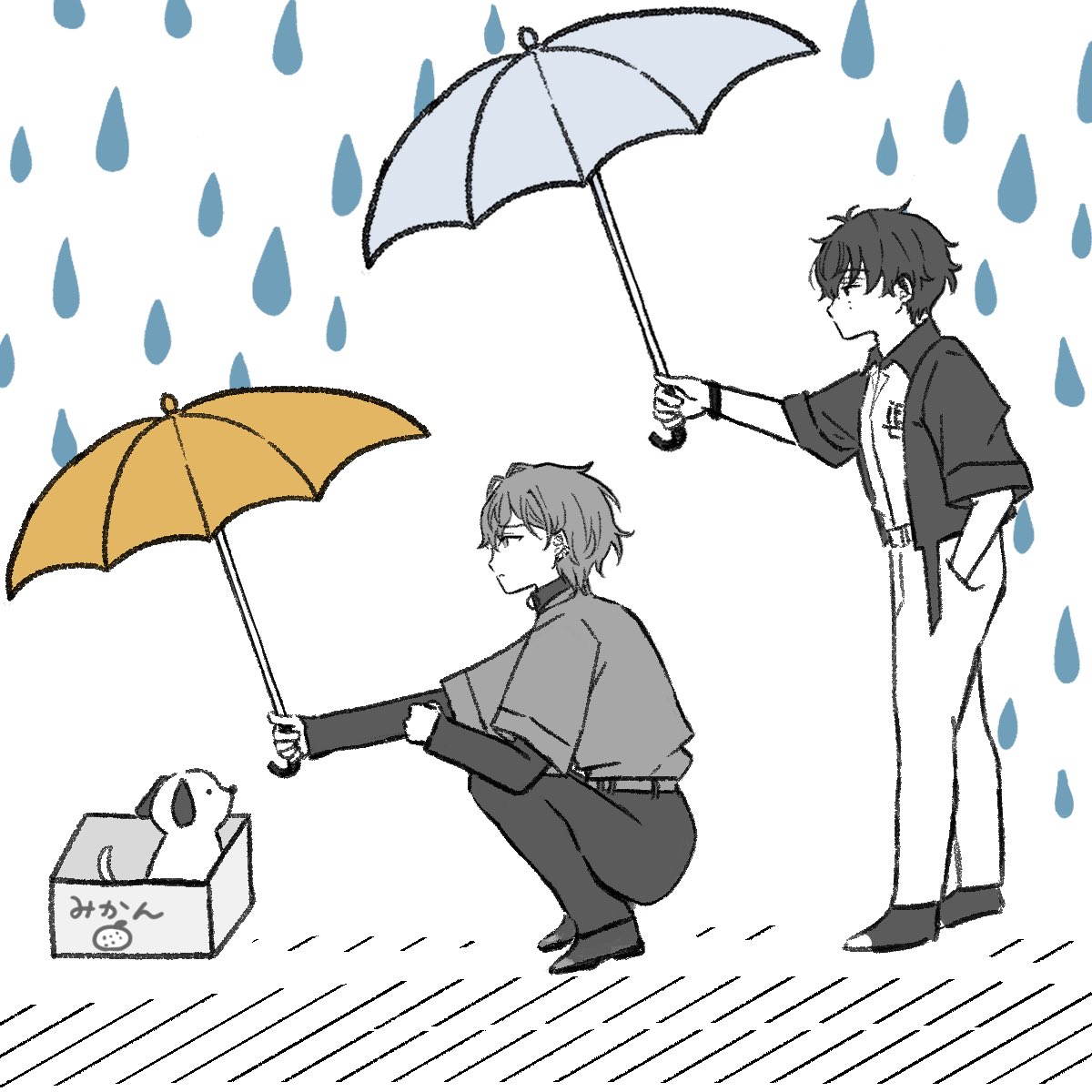 yaopaox's tweet photo. 添練　お題「雨」
#tnrn_60min https://t.co/1z8UqvjPFa