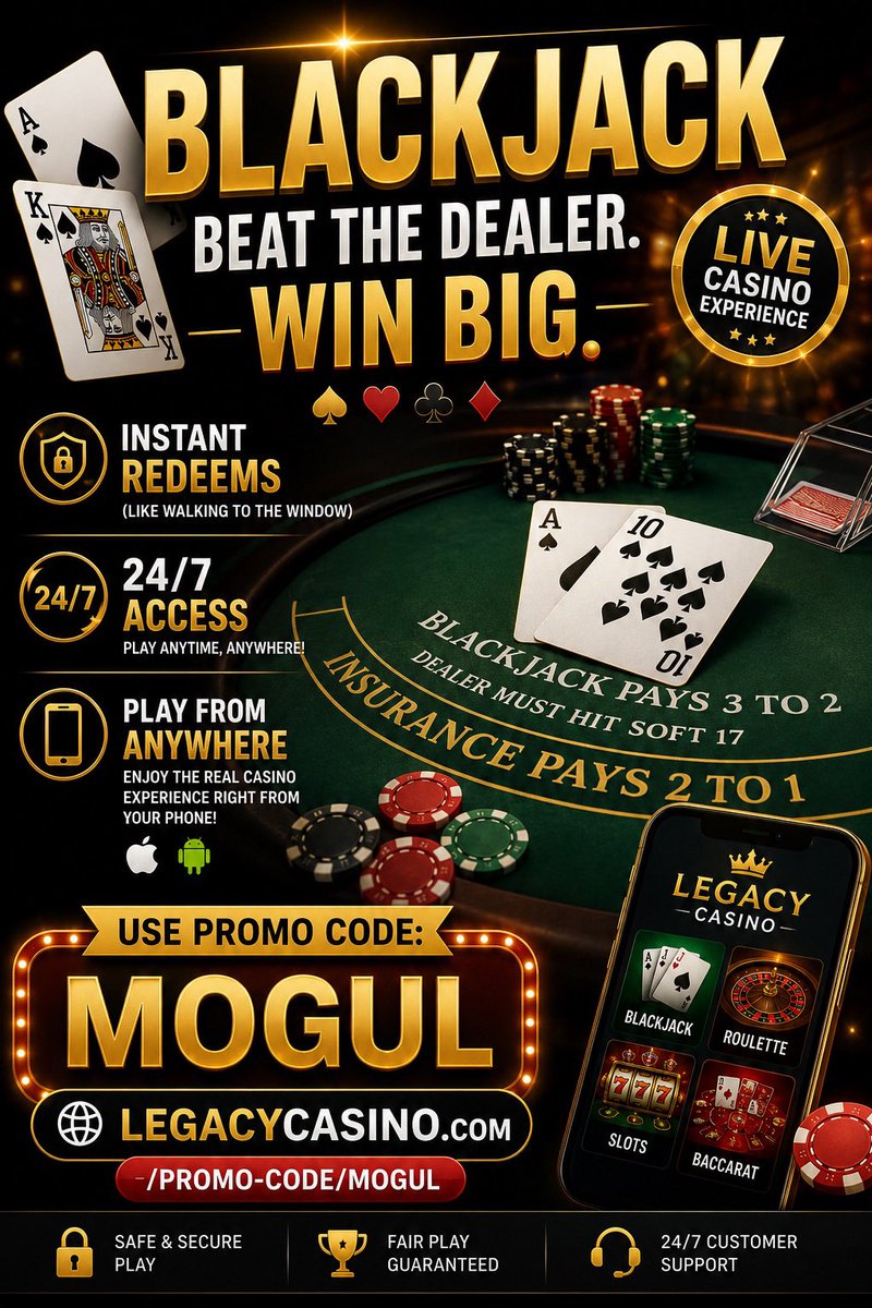 MogulMindset2's tweet photo. 🎲 Blackjack
♠️ Poker
💎 Baccarat
🎰 Slots
🐟 Fish Tables
🎯 Plinko
🎥 Live Dealers &amp; More!

✅ Instant Redeems
✅ 24/7 (Like walking to the Window)

Play from anywhere and enjoy the real casino experience right from your phone! 📱🔥

Use Promo Code: MOGUL https://t.co/1DRxk7A64a https://t.co/v7Od8t0dvu