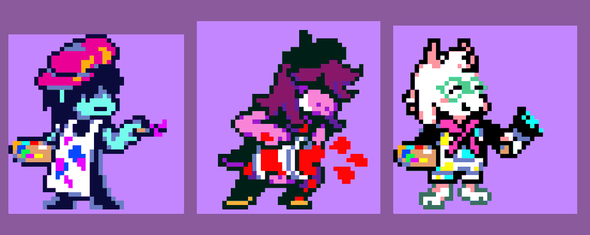 sumwunwurs's tweet photo. Doing random Chapter 5 sprites every day until Chapter 5 comes out: Day 2

These would be some kind of act for that flower pot guy

#DELTARUNE #deltarunefanart #deltarunechapter5 #Krisdeltarune #Susiedeltarune #Ralsei https://t.co/xZcUQJeQqY