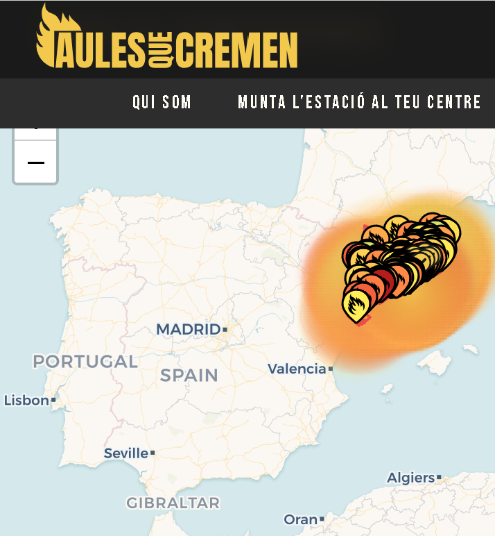 ToniMorenoRey's tweet photo. Desde un @telegram de 600 docentes catalanes se organiza @aulesquecremen.

🧑‍🎓👩‍🎓Cientos de sensores con su respectiva #ESP32STEAMakers suben datos de 🌡️temperatura de las aulas a  https://t.co/GYIJ0Nerq0 para denunciar con datos lo que hasta ahora eran sensaciónes
🧑‍🎓NIVELAZO🔝#IoT https://t.co/W9qSgCtnDG