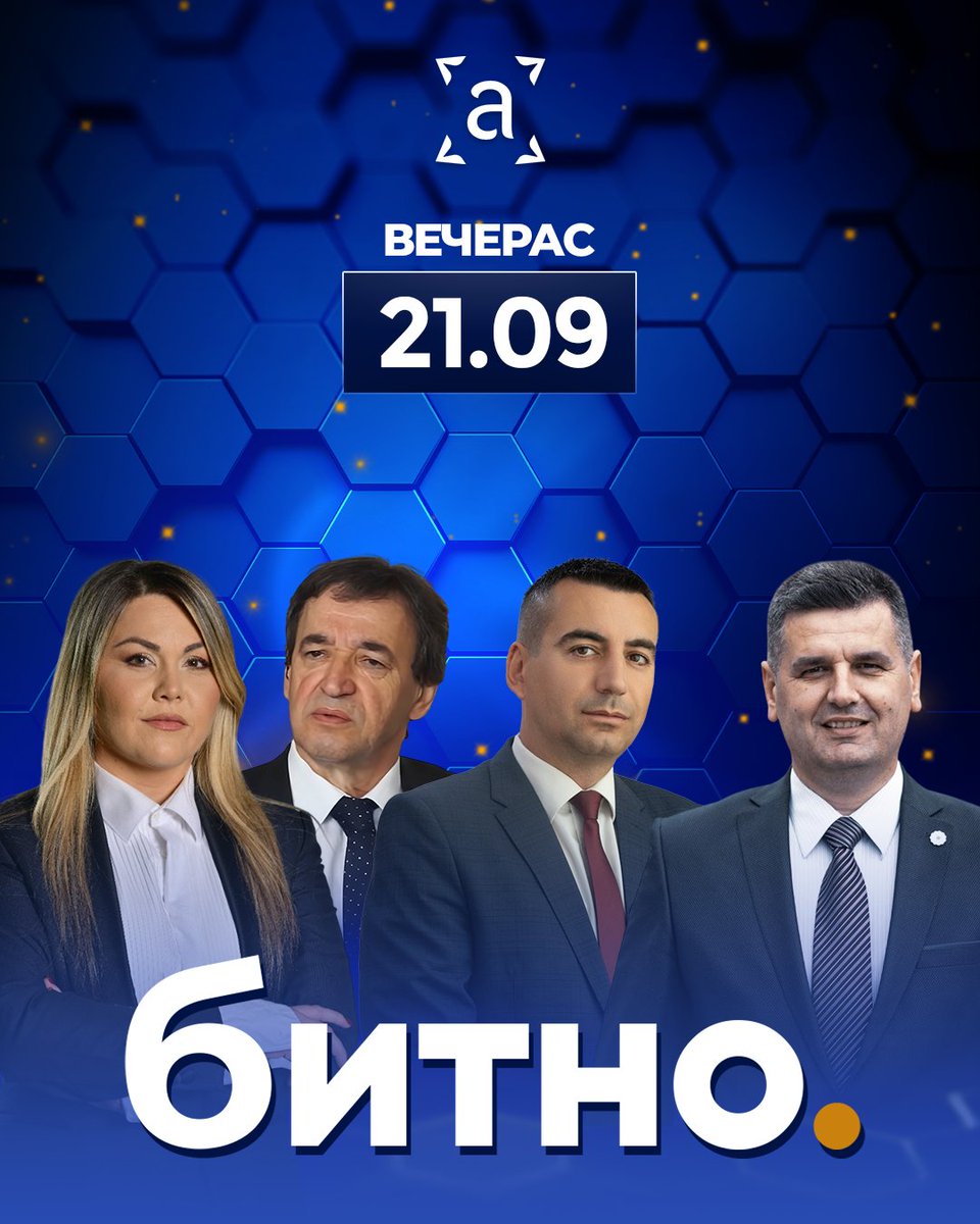 AtvBanjaluka's tweet photo. 📍#bitno večeras u 21 čas i 9 minuta o Deklaraciji o zatvaranju OHR-a i vetu Kluba Bošnjaka u Vijeću naroda Republike Srpske.

➡️ Za #bitno govore:
▪️ Ognjen Žmirić
▪️ Alija Tabaković
▪️Mile Dmičić

#atvbl #atvvijesti #vesnaazic #ognjenzmiric #alijatabakovic #miledmicic https://t.co/cVrhOWah9C