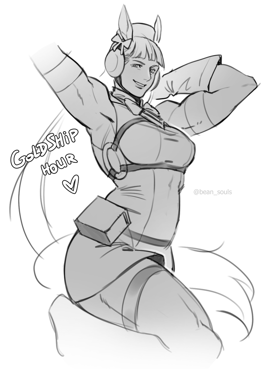 bean_souls's tweet photo. A Goldship I drew very late yesterday after working on comms #umamusume https://t.co/K12eM2BisQ