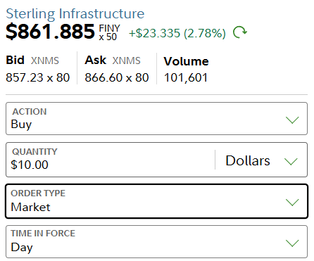 tenaday_inv's tweet photo. Every AI data center starts with this company moving the dirt.

Meet Sterling Infrastructure $STRL: our Funky Friday pick.

Sterling does the unglamorous groundwork behind big builds, the grading, excavation, and concrete foundations that have to happen before a data center, highway, or warehouse can exist. As the AI buildout explodes, it's become a picks-and-shovels play one layer deeper than the chips.

Here's why this stock is interesting right now:

Demand is booming. Last quarter $STRL crushed earnings, beating estimates by over 50%, and raised full-year guidance toward $17 in EPS. Wall Street keeps chasing it higher, with Oppenheimer and KeyBanc lifting targets above $920. That's how it found its spot in our portfolio.🚜

What's a "boring" company you think is secretly an AI winner? 👇

ACTION: Buy $10 of STRL – June 12, 2026
OPEN: $853.82 | 52H/52L: $1,005.15/$197.73 | FV: $950.00
SOURCE: https://t.co/0uRa6rbXrz