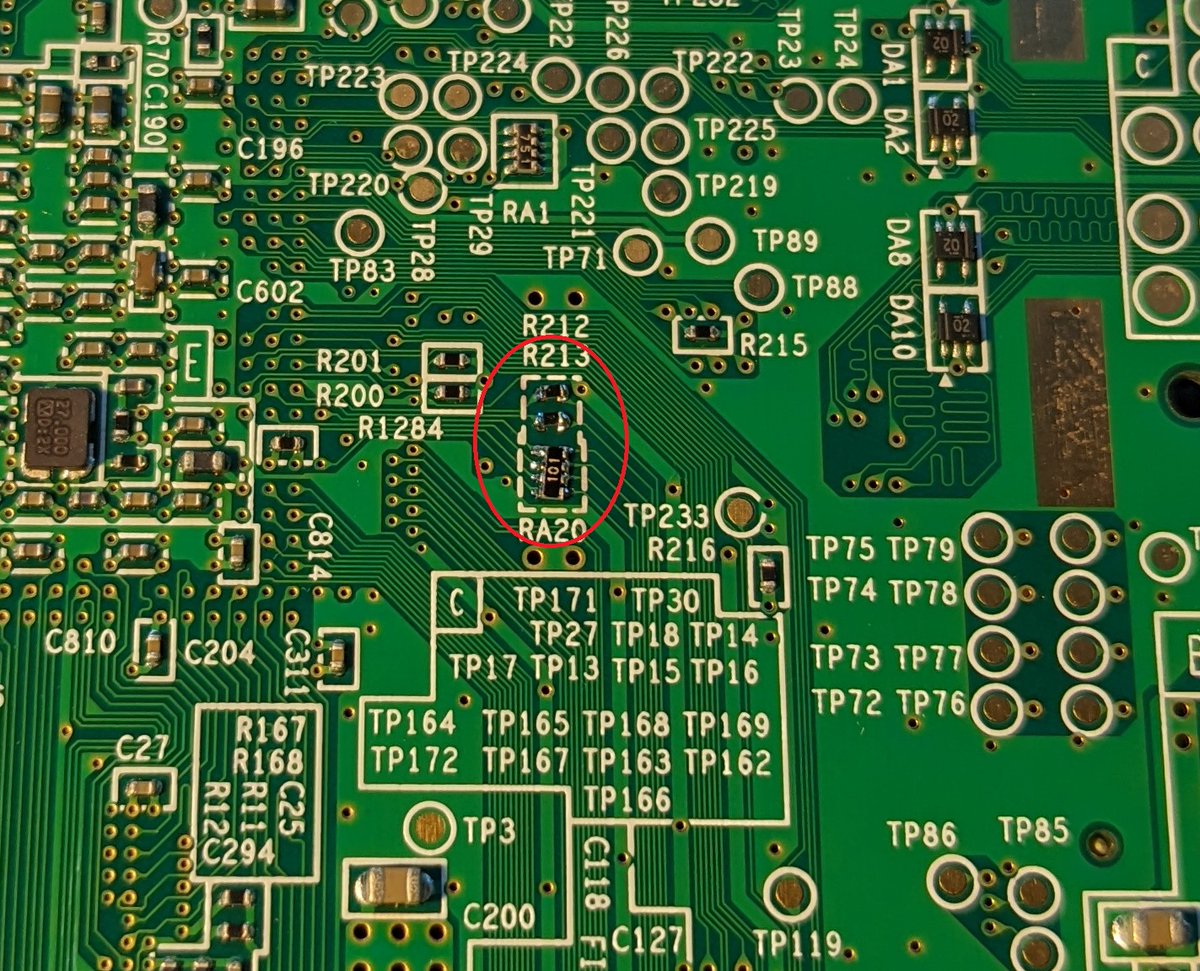 PeacefulOutcome's tweet photo. Started working on a Wii Mini yesterday.  I got the kits from @webhdx to restore the SD card and Wifi.

Holy small components!  Adding these components is definitely the smallest soldering work I've ever done.  Thankfully, I think I got it all done.

I did open the 0402 ferrite bead package a bit too aggressively... those suckers went flying and I'm positive they vaporized in the air because I couldn't find them to save my life.  Thankfully, I had a second kit and very carefully grabbed one from there (he sends 2x of the small components).