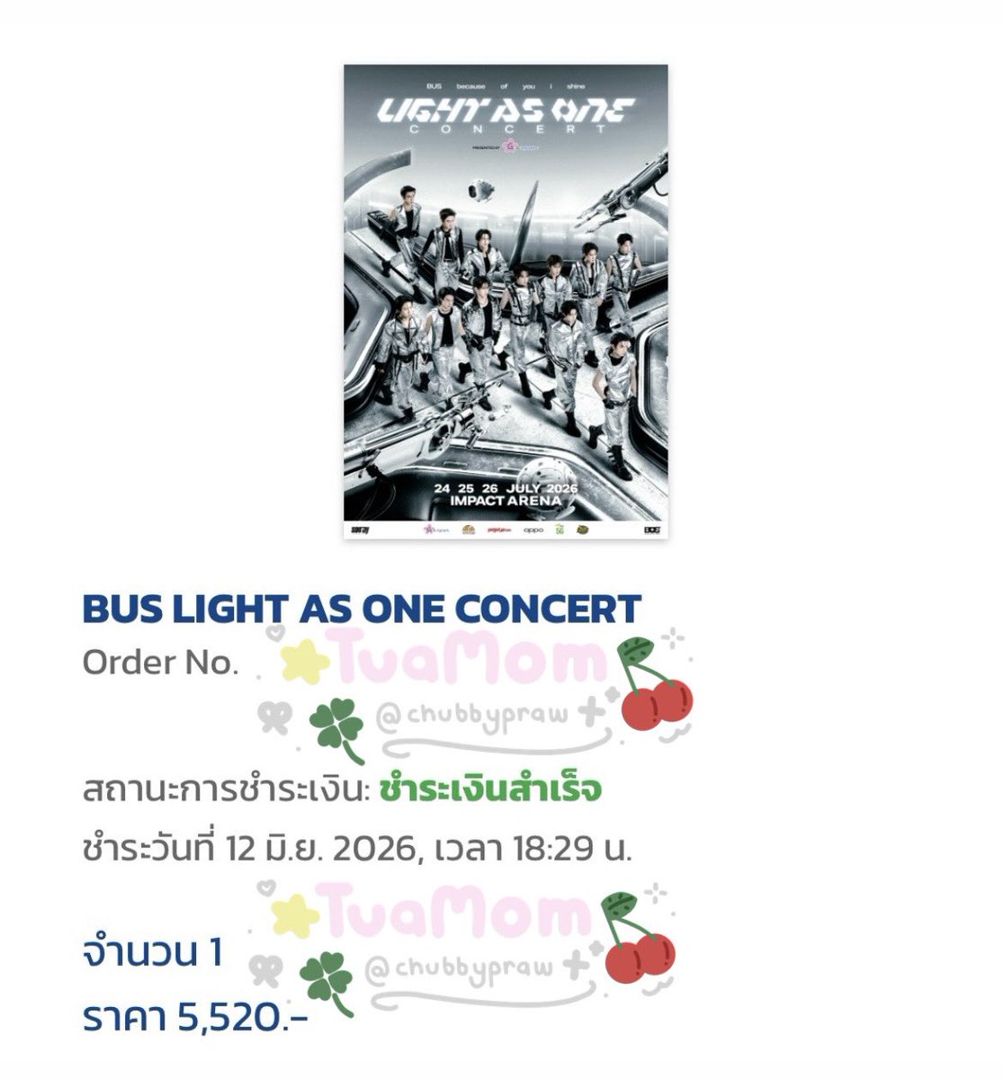 chubbypraw's tweet photo. 💙รีวิวคอน BUS💙

• โซน 6500 = 1 ใบ
• โซน 5500 = 1 ใบ
• โซน 2500 = 1 ใบ

มีอีก 2 ใบลค.จ่ายไม่ทันเสียดายมากค่าแงง ขอบคุณลูกค้าที่ใช้บริการร้านเรานะค้า❣️🫶🏻

#ตัวมัมกดบัตร #preamwangรีวิว
#BUS_LIGHTASONE
#BUSbecauseofyouishine https://t.co/mMNRpSNyUz