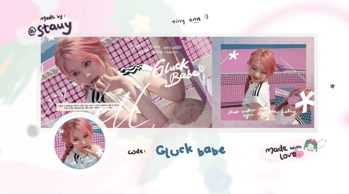stauy's tweet photo. drop dxxd &amp; gluck babe for dd kaniaaaa 🎀💗 https://t.co/BketFGGRN3