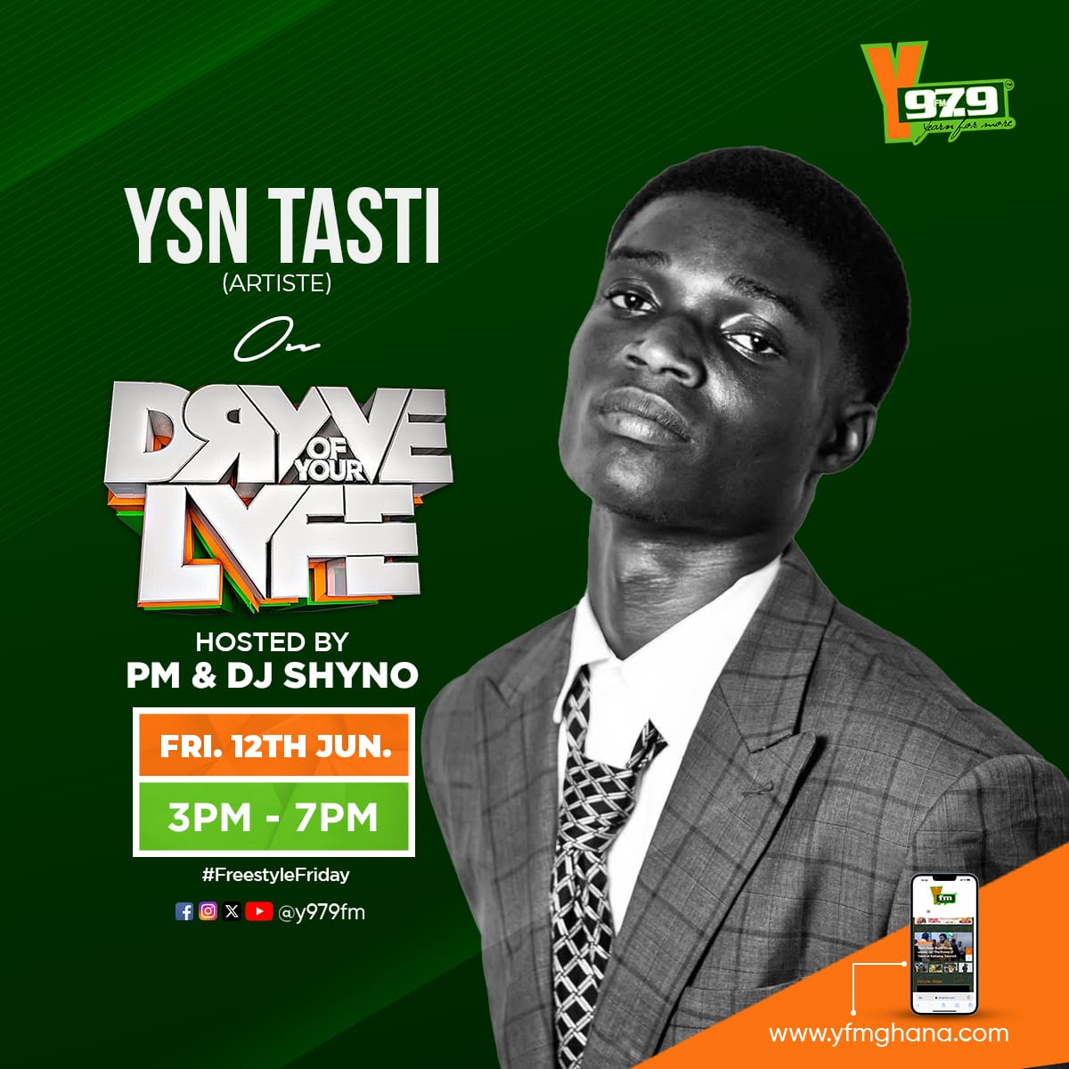 PmDePresenter's tweet photo. #FreestyleFriday on #TheDrYve @Y979FM

Guest; @k0joblak , YSNTasti &amp; Waalca

Hosted by PM &amp; @djshynogh 🔥

#MasterCommunicator #UrbanRadioBeast #DriveBoss #UpnessStill #Blaklaaa 🔥🔥🔥 https://t.co/LbABkkHPtW