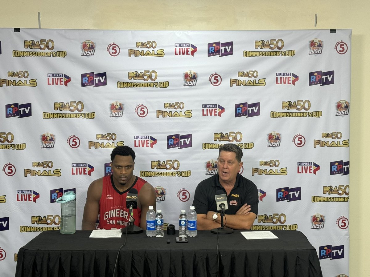 PhilippineStar's tweet photo. HIGHEST PBA FINALS SCORING OUTPUT IN 25 YEARS  

Justin Brownlee scores 54 as Ginebra escapes TNT, 100-95, in OT of Game 5 to take a 3-2 lead in the #PBAFinals. | via @bryanulanday https://t.co/p7Cl0TS7XL