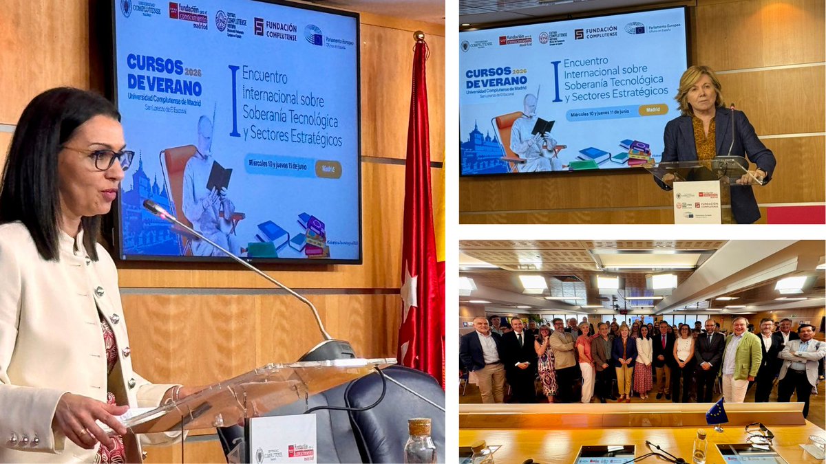 IMDEAInstitutes's tweet photo. 👋🏼 La consejera @MMZarzalejo y la eurodiputada @delcastillop cerraron este I Encuentro sobre Soberanía Tecnológica @CursosVeranoUCM.

🇪🇺 Ambas destacaron que Madrid puede contribuir a la soberanía estratégica de Europa. https://t.co/vrTHTaObzs