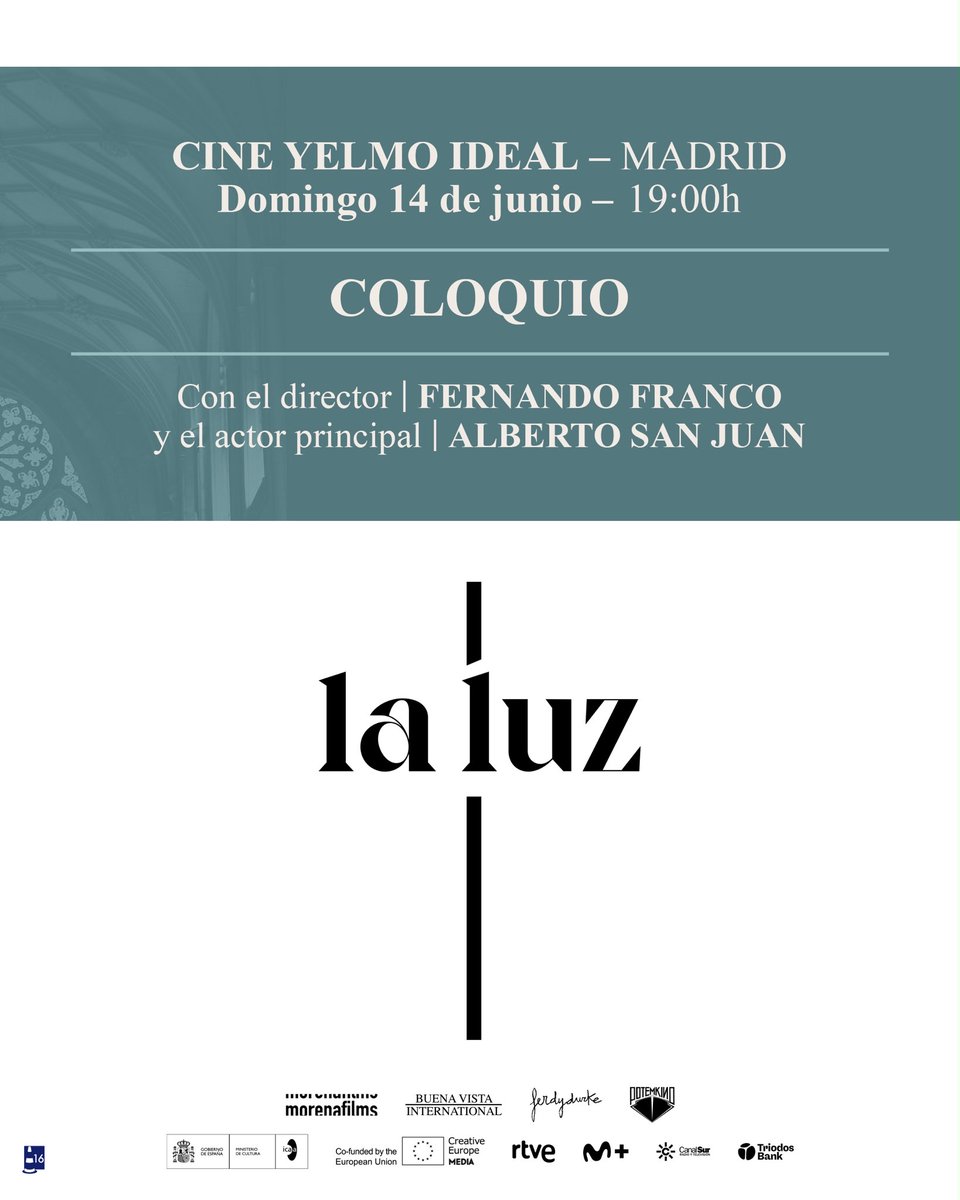 fernandofranco_'s tweet photo. Ha llegado el fin de semana y tenemos tres pases con coloquio de "La luz". Hoy viernes, en Cines Embajadores (Madrid); el sábado en los Cines Avenida (Sevilla) y el domingo en los Cines Ideal (Madrid). https://t.co/OfXtSmNeGf