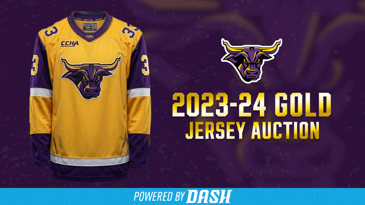 MinnStMHockey's tweet photo. Launching tonight at 6 p.m. (CDT) - you can bid on our gold jerseys from the 2023-24 hockey season!

You can preview the auction at https://t.co/ZSzkvpHsVS https://t.co/zxg7h1jNCO