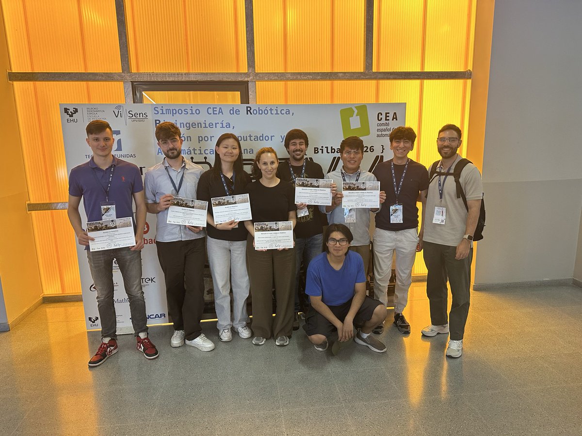 uc3mRoboticsLab's tweet photo. .@uc3mRoboticsLab ha obtenido 6 premios en las jornadas nacionales de robótica #RBVM2026 en Bilbao. Enhorabuena a los galardonados 👏 @CEAutomatica @uc3m @EPS_UC3M https://t.co/0NOqtMwxZa
