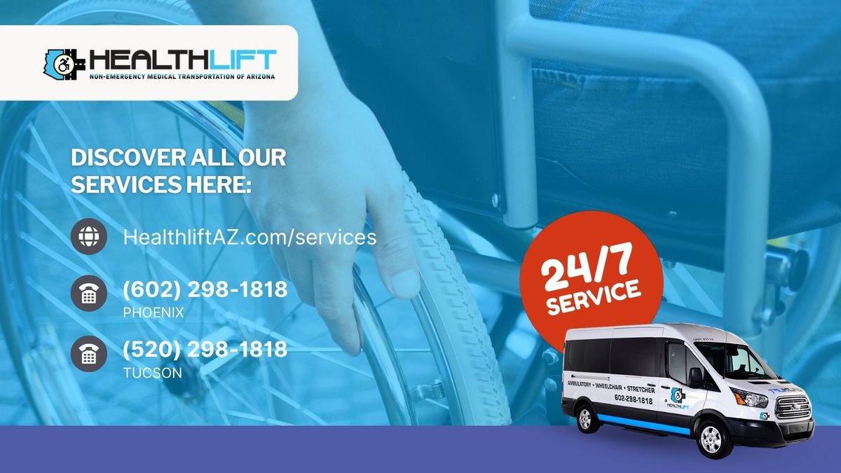 HealthLiftAZ's tweet photo. HealthLift provides 24/7 service for scheduled rides, urgent planning, and transportation outside standard business hours.

Book a 24/7 NEMT ride: https://t.co/VumrzEB0rE 

#24HourTransportation #NEMT #AccessibleTransportation #PhoenixAZ #TucsonAZ https://t.co/71sP8vNyPw