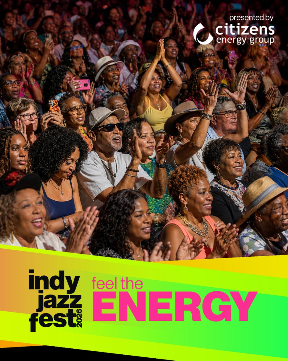 indyjazzfest's tweet photo. The energy at Indy Jazz Fest is back in town! 

✨ The Indy Jazz Fest official lineup drops June 24.
✨ Early Access &amp; Special Price until June 28 for Grand Finale tickets. Make sure you are subscribed to our email list to be in on the deal. https://t.co/EBZUriwoIa