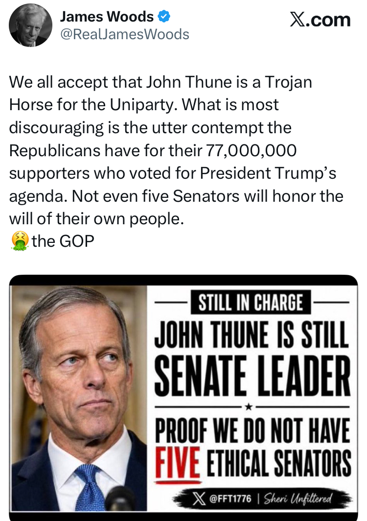 KatteMaga's tweet photo. America is paying $40 million EVERY WEEK to the Taliban. 

The bill to STOP IT has been sitting on @LeaderJohnThune’s desk for nearly a YEAR. 

In a year that $480 MILLION. 

WTF is John Thune doing???

It's time to BOOT THUNE. https://t.co/oN2ORunOAZ