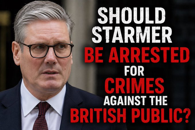 Anne198909's tweet photo. Should Starmer be arrested for crimes against the British public?

Yes or No? https://t.co/2gfobeuymD