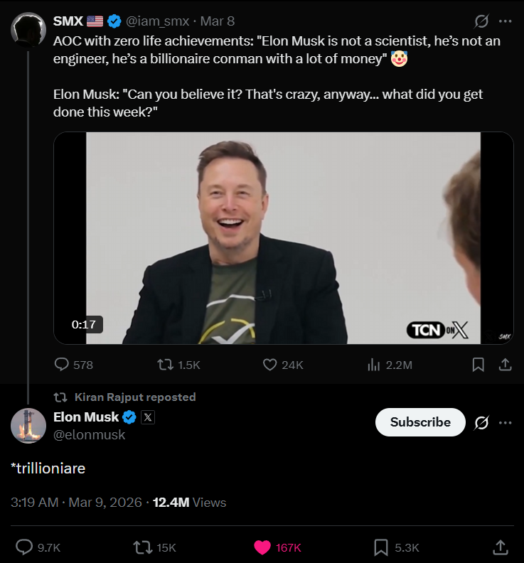 AmeyaInvests's tweet photo. Real life Tony Stark! Absolutely crazy reaction!! @elonmusk 
#ElonMusk #SpaceX #Investing
$SPCX https://t.co/aHRpehuDVe