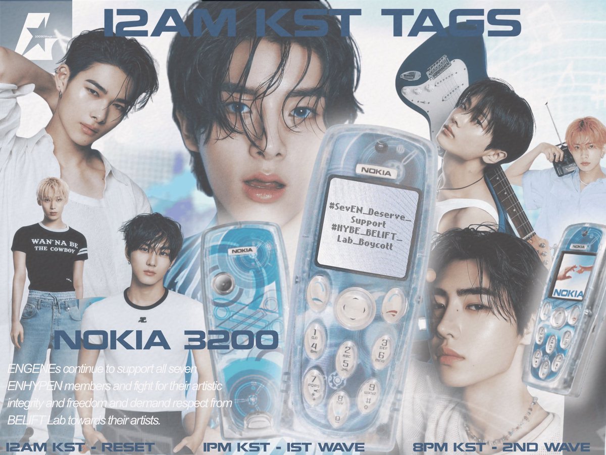 AHYACE_BM's tweet photo. NEW TAGS 💌—

ENGENEs continue to support all seven ENHYPEN members and fight for their artistic integrity and freedom and demand respect from BELIFT Lab towards their artists.

#SevEN_Deserve_Support 
#HYBE_BELIFT_Lab_Boycott https://t.co/hQ257nbAPR