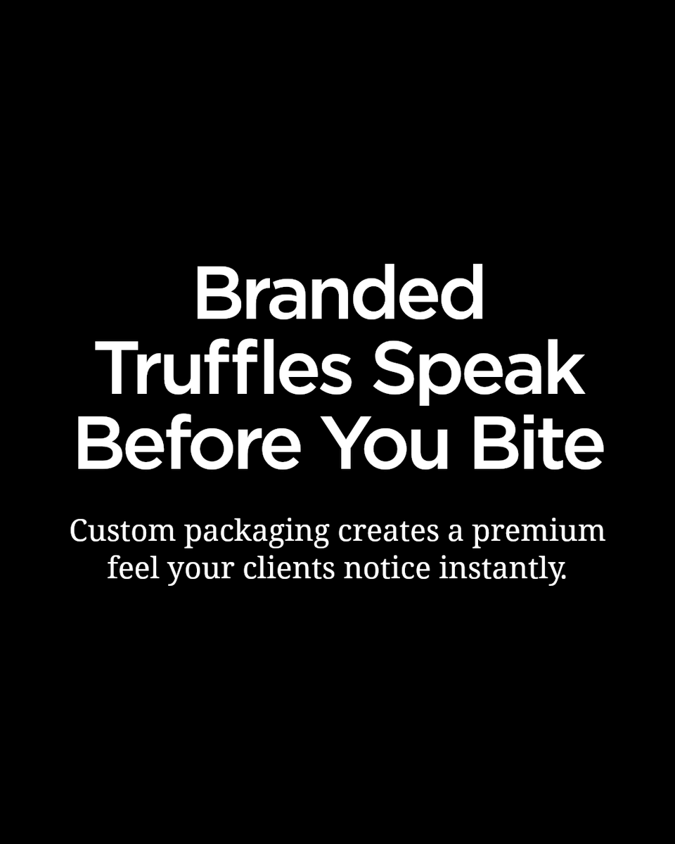LabelChocolate's tweet photo. Make your branded truffle feel premium before the first bite with custom wrappers and sleek packaging. Add free samples or mockups early to spark interest and ease purchase hesitation. Give your brand flavor and flair!

Learn more https://t.co/BUdvlc4wzq https://t.co/MeLYIKhQaQ