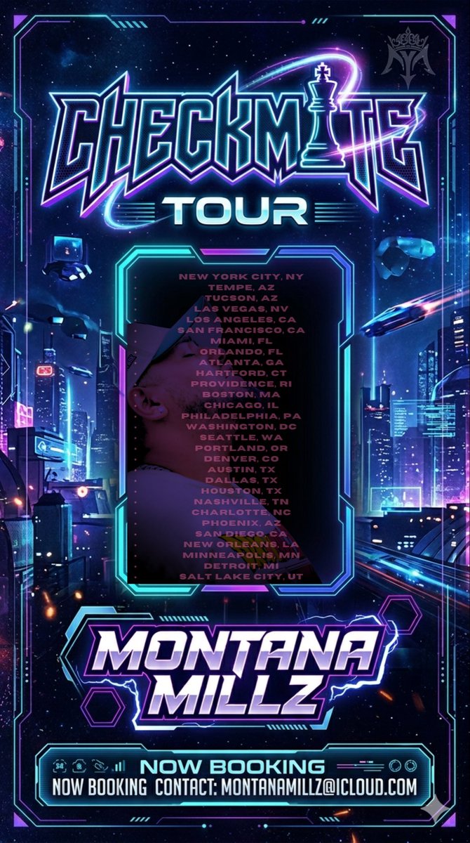 MontanaMillz's tweet photo. Checkmate Tour coming 💪🏽💯 https://t.co/frL7BvZdxF