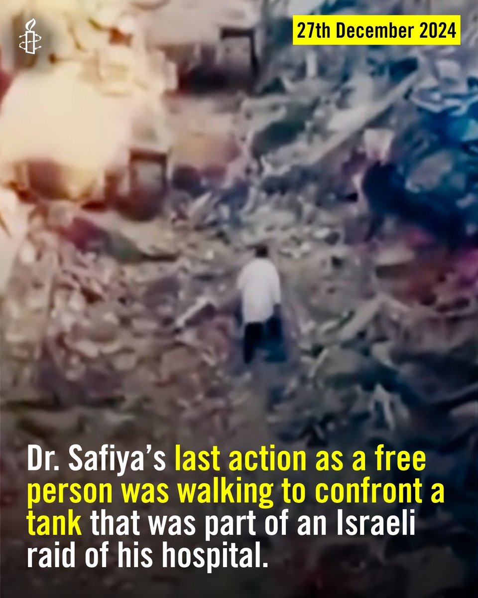 AmnestyUK's tweet photo. 🚨The recent images of Dr. Hussam Abu Safiya are shocking evidence of Israel's abuse against Palestinian detainees.

Dr. Abu Safiya has been arbitrarily detained for one and a half years without charges, while being physically abused and denied healthcare. His recent solitary confinement adds a further layer of concerns over his deteriorating health.

Dr. Abu Safiya must be immediately and unconditionally released. 

Israel must release all Palestinians arbitrarily detained. States must pressure Israel to stop abusing Palestinian prisoners. #FreeDrHussamAbuSafiya