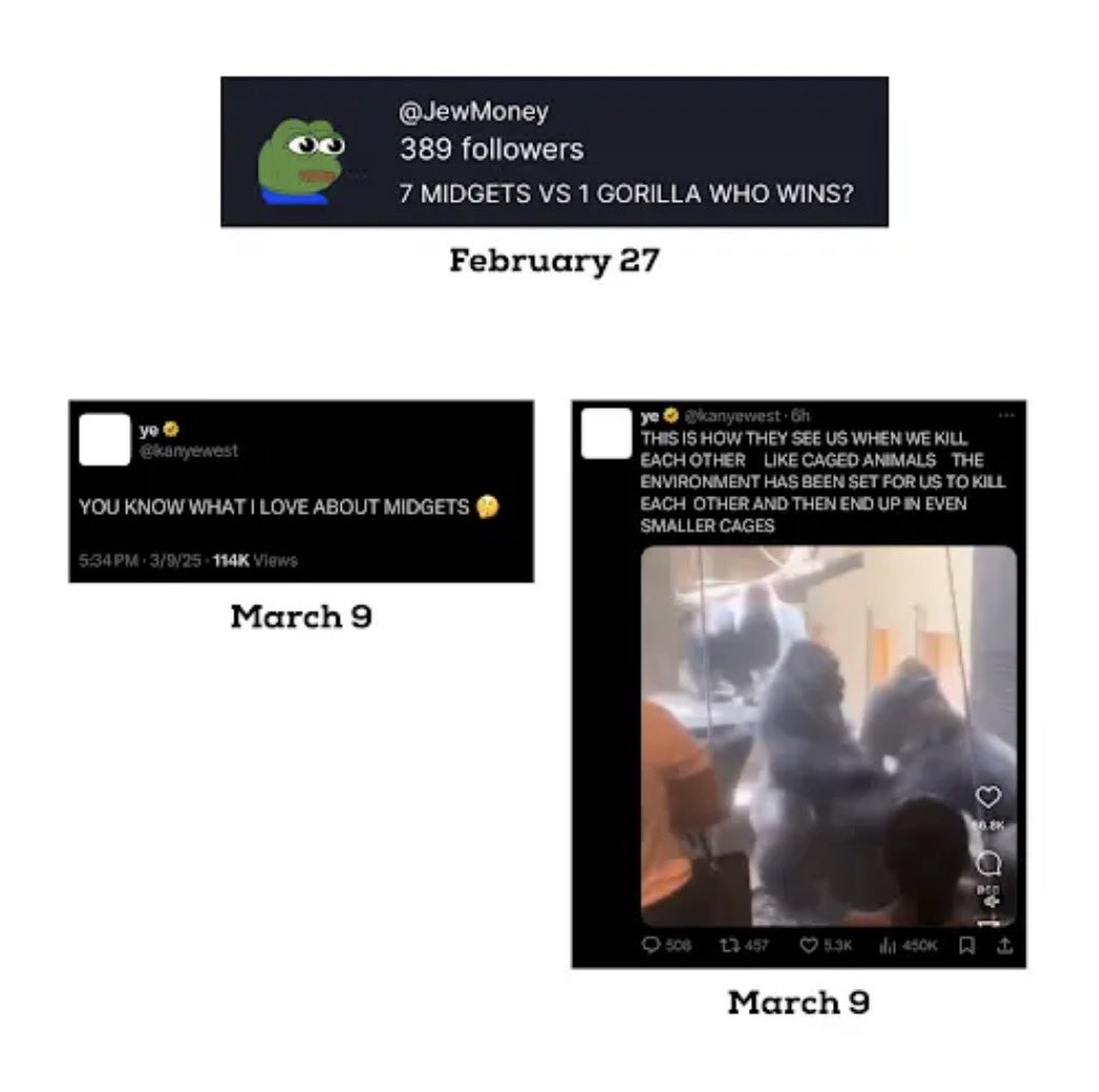 FranVests's tweet photo. @blknoiz06 Imagine being on Twitter everyday and not realizing that Ye (Kanye West) stealth launchd a 1B+ mc Runner that collabs with Elon, roaring kitty, etc.

All of CT will be sidelined 

$YzY https://t.co/kG6CggMaBP
