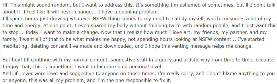 Red_safe_boi's tweet photo. This has been bothering me for a while, and I've been wanting to address it and be honest to all of ya...

I also just want to let ya know all that I love you with all my soul, and thanks for being there for me every time, I promise to change for the better ❤️🐦‍⬛ https://t.co/IyqWRvFZZ4