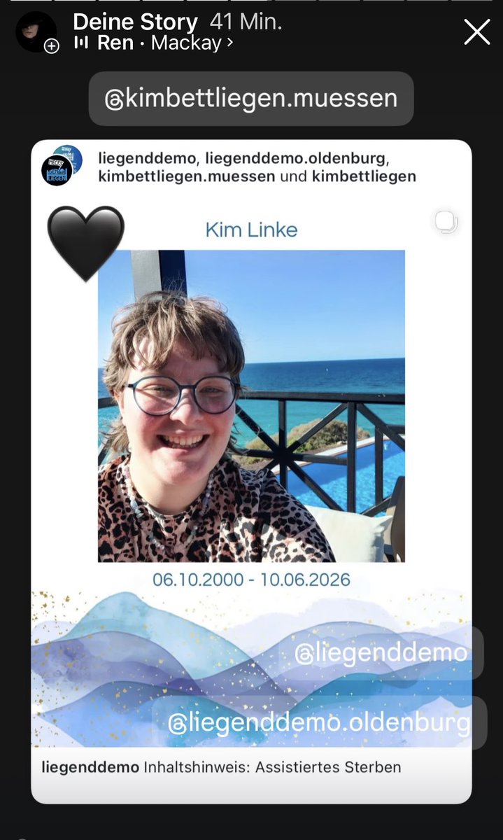 sibylle_berlin's tweet photo. 1/2 Hey @ninawarken, niemand, wirklich niemand sollte den Weg des assistierten Suizids gehen müssen, weil Gesundheitspolitik meint, sich nicht um Versorgung, medizinische Betreuung und Behandlung kümmern zu müssen. Niemand sollte diesen Weg gehen müssen! Und schon gar nicht mit knapp 26 Jahren!

Ich kannte Kim nicht persönlich, aber alle miterlebten Tode und assistierten Suizide in den Jahren meiner eigenen Abwärtsspirale, kommen gerade wieder hoch. Und auch ich bin vorsorglich in einem Sterbehilfe Verein. 

Wo ist der moralische Kompass in einer vermeintlichen Solidargemeinschaft geblieben. Empathie? Hilfe? Pflege? Genau da, wo Sie jetzt kürzen wollen, es aber eigentlich nichts mehr zu kürzen gibt. Sie werden Abertausende weiter in den Tod treiben. Und zwar weit über #ME #MEcfs hinaus. Sehr weit!

Mein Beileid an Alle, die Kim Nahe standen 🖤

@LiegendDemo @martinruecker 
👉 https://t.co/W9bYfvEDJd