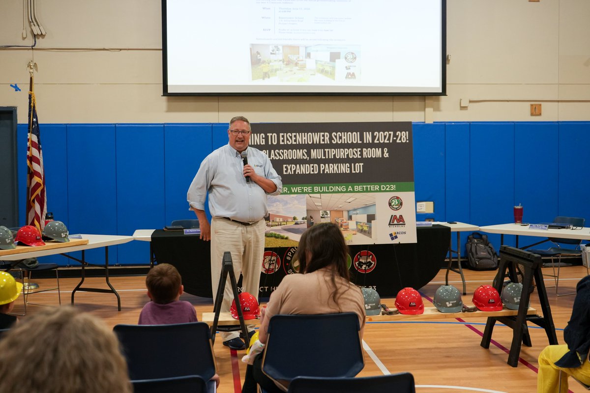 nicholasquality's tweet photo. Rainy skies couldn’t dampen the excitement at Eisenhower Elementary School! We were proud to join the @PHSD23 community for yesterday’s Construction Kick-Off as we celebrated the start of an exciting transformation. https://t.co/zol1HMZQ7V
