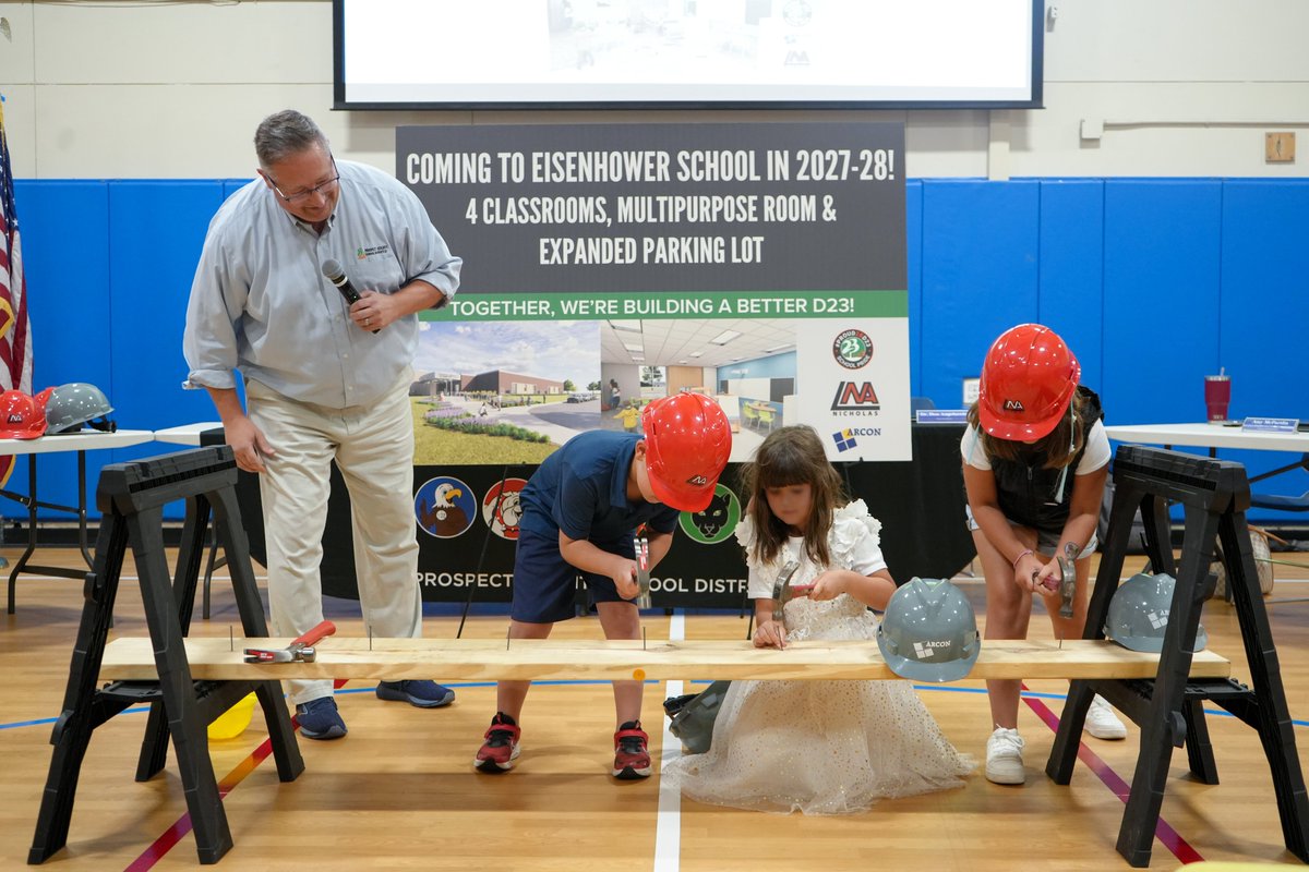 nicholasquality's tweet photo. Rainy skies couldn’t dampen the excitement at Eisenhower Elementary School! We were proud to join the @PHSD23 community for yesterday’s Construction Kick-Off as we celebrated the start of an exciting transformation. https://t.co/zol1HMZQ7V