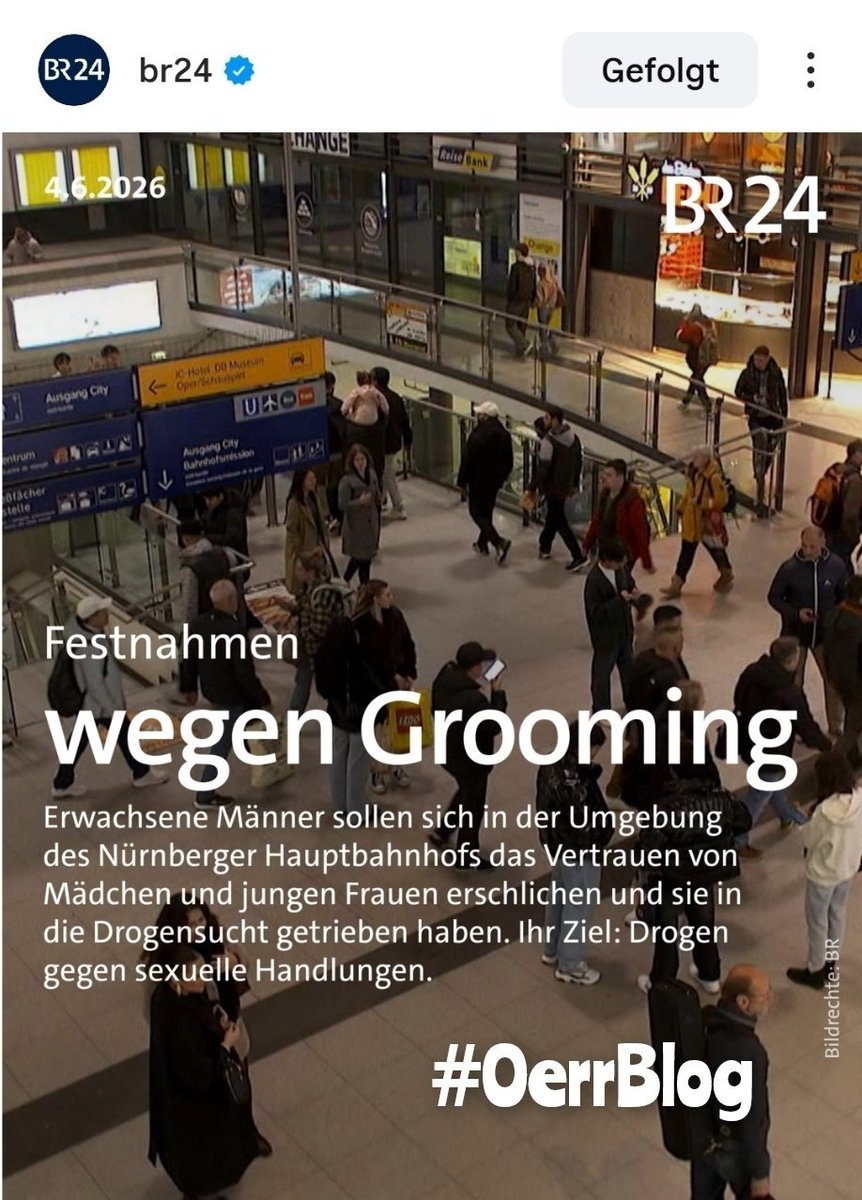OERRBlog's tweet photo. Am Nürnberger Hauptbahnhof haben Syrer, Pakistaner und Nordafrikaner junge deutsche Mädchen von Drogen abhängig gemacht und zur Prostitution gezwungen. Für @br24
 erwachsene Männer. #OerrBlog https://t.co/6l4cotLg97