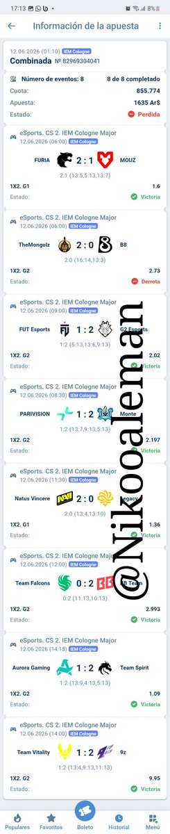 NikooAleman's tweet photo. A nada de sacar 1m con 1600pe lpm 
@luchoforg1 @elmorochoo7 @1xbet_esportsES https://t.co/utLpHZOlSn