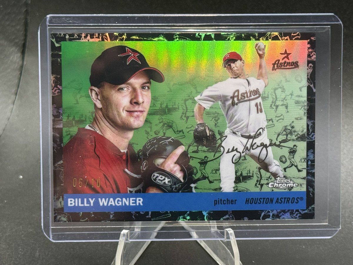 CardboardPost's tweet photo. @OffDaHook35 I've ripped 15 blasters and 1 hobby.  Pulled 1 Ohtani off center refractor and 1 base Ohtani.    Kurtz /50 and Billy Wags /10 the best 2 pulls. https://t.co/qcUp0ItsiD