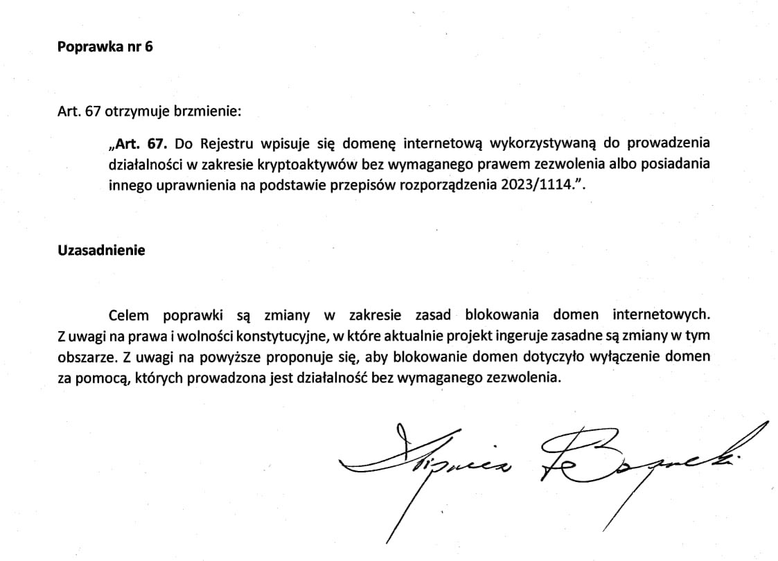 XKubiak's tweet photo. A teraz prawdziwy hit. 
Jadczak podał link do pliku z projektem ustawy, gdzie były owe inkryminowane uwagi Związku Banków Polskich (pod wpływem Zandacrypto). No i jest tam Art. 32 ust. 1 i 2. 
I wiecie co? Uwaga jest ODRZUCONA, tak jak pisze pan @Domanski_Andrz 
A tu się okazuję, że w projekcie Nawrockiego, podpisanym przez @BoguckiZbigniew ta ODRZUCONA propozycja wraca jak bumerang. I to w pełnym brzmieniu. 

Dziękujemy Ci Szymonie Jadczak, za zwrócenie uwagi na ten skandal! W końcu coś znalazłeś :)