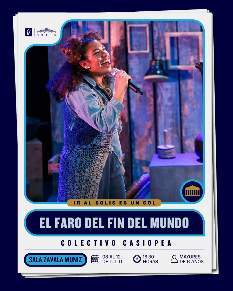 TeatroSolis's tweet photo. El faro del fin del mundo, de Colectivo Casiopea.
Virginia, Vidalita y Pedro tienen una misión: llegar al faro del fin del mundo. Esto no es una tarea fácil porque para lograrlo deberán cruzar la Isla de los Exilios, un lugar lleno de historias, música y desafíos mágicos. https://t.co/LOAeFAJL0L