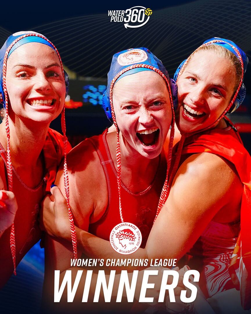 Waterpolo360's tweet photo. OLYMPIACOS CHAMPIONS OF EUROPE! 🔴⚪️🔴⚪️🔴⚪️

Re-watch the game on Overnght 📺 https://t.co/4W5ylJmNEZ