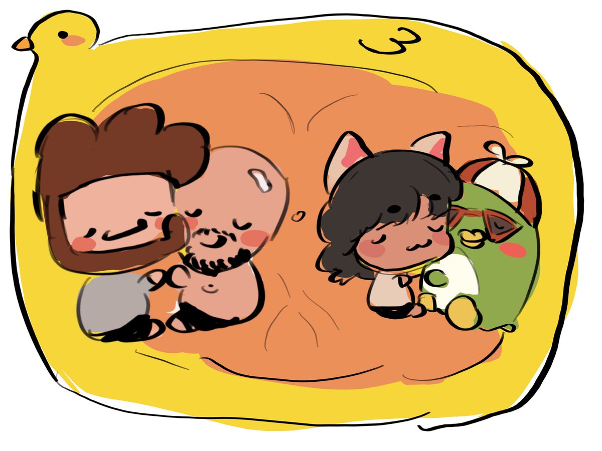tacoseal1's tweet photo. softwillay drawing request from le stream…”me and tanner cuddling while larry and isaac are too on a big infatable rubber duck” #isaacwhyfanart #softwillyfanart https://t.co/g70KVWVGC6