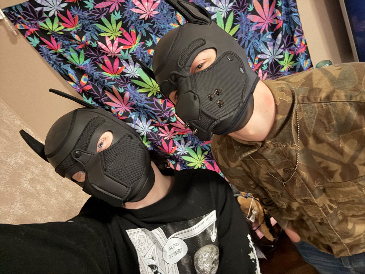 DevilishyAngell's tweet photo. I’m seeing double!!
@FaberGoneFeral 
#pupmask https://t.co/ISFivh0Kwc