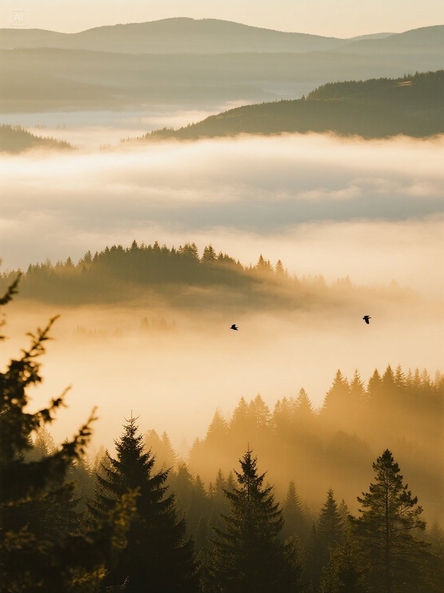 FabioGa99's tweet photo. Spent 3 hours hiking to the hidden mountain lake at sunrise—mist curling around the pines, lake glinting gold, and not another soul in sight. Pure magic that’s worth every step! https://t.co/e8FkwC51XV