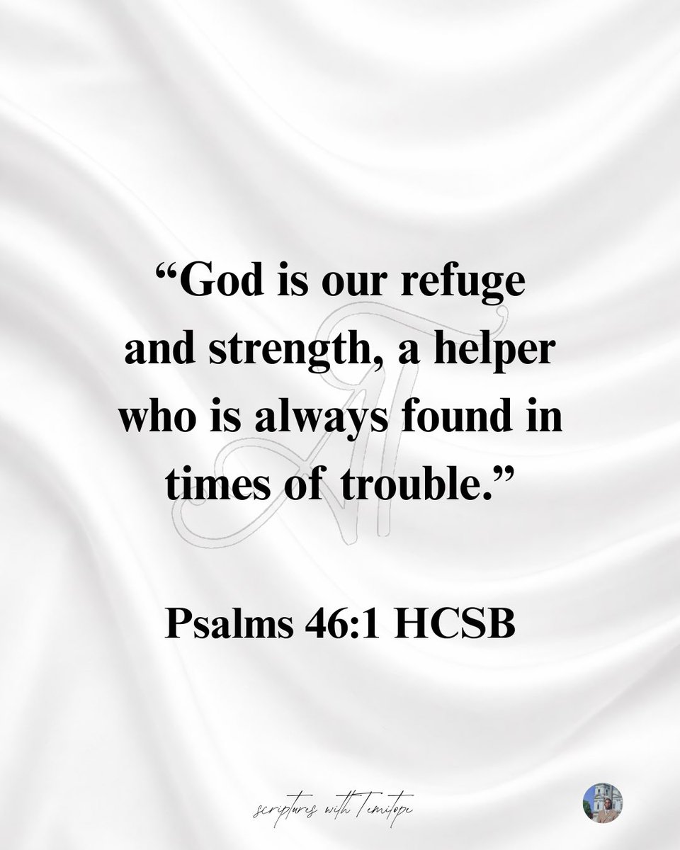 TemitopAdepoju's tweet photo. You are always there
Day 163/365
“God is our refuge and strength, a helper who is always found in times of trouble." Psalms 46:1 HCSB
#scriptureswithtemitope #averseperday #allnations
#EXPLOREPAGE #fyp https://t.co/9fVCLI5Fk8