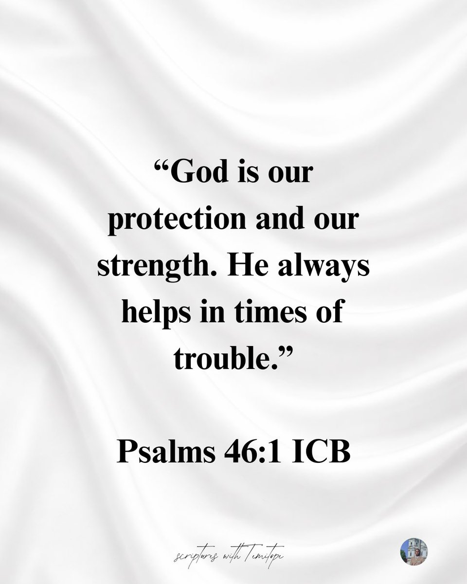 TemitopAdepoju's tweet photo. You are always there
Day 163/365
“God is our refuge and strength, a helper who is always found in times of trouble." Psalms 46:1 HCSB
#scriptureswithtemitope #averseperday #allnations
#EXPLOREPAGE #fyp https://t.co/9fVCLI5Fk8