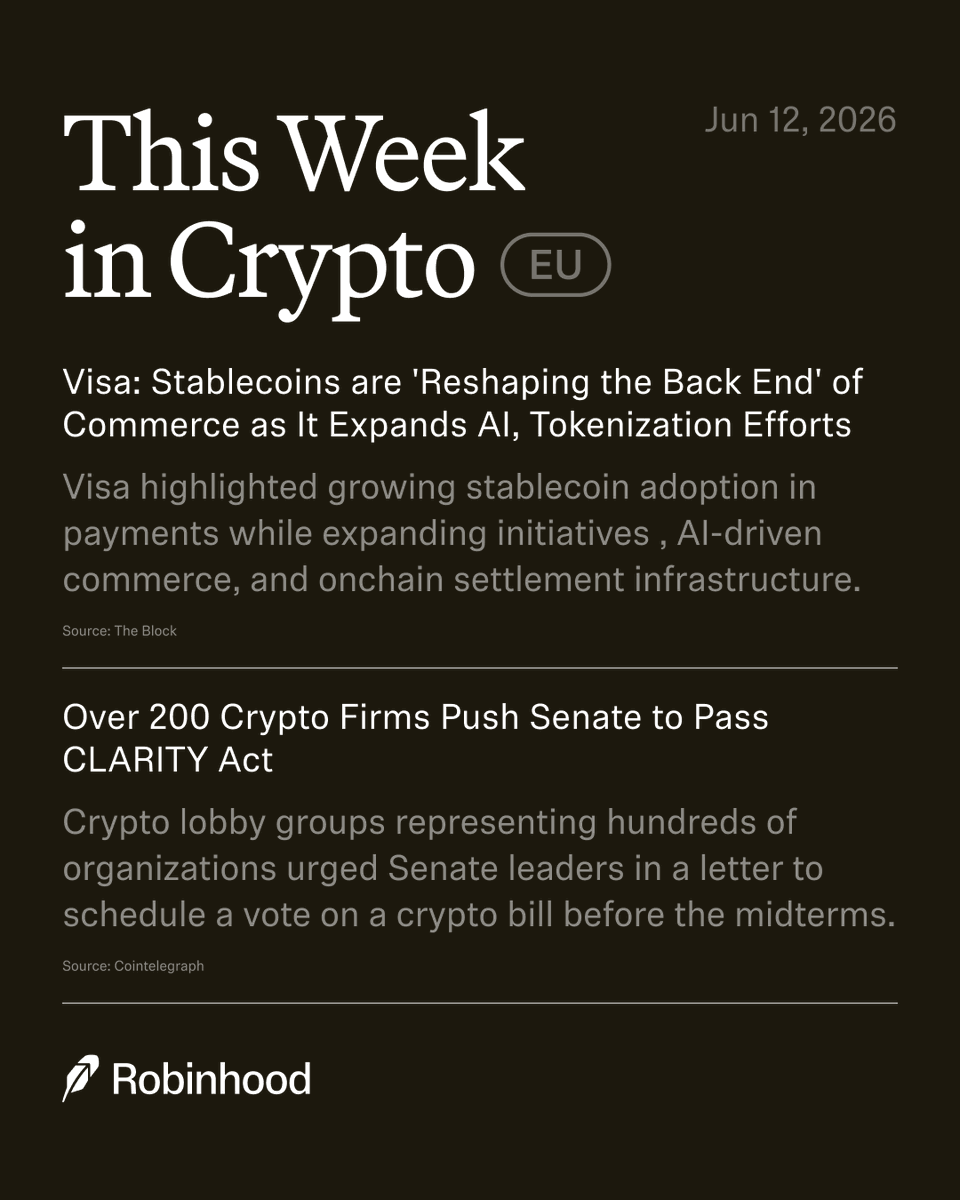 RobinhoodApp_EU's tweet photo. For the ones who always check. #ThisWeekInCrypto https://t.co/2VXUmR2HVh