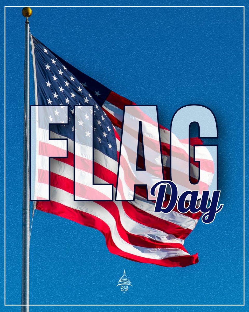 RepJohnMcGuire's tweet photo. On Flag Day, we honor the Stars and Stripes and what they represent: freedom, unity, and the enduring spirit of the United States.
Our flag has flown over battlefields, capitols, and communities across the country as a reminder of who we are and what we stand for.
Today and every day, I am proud to be American.
